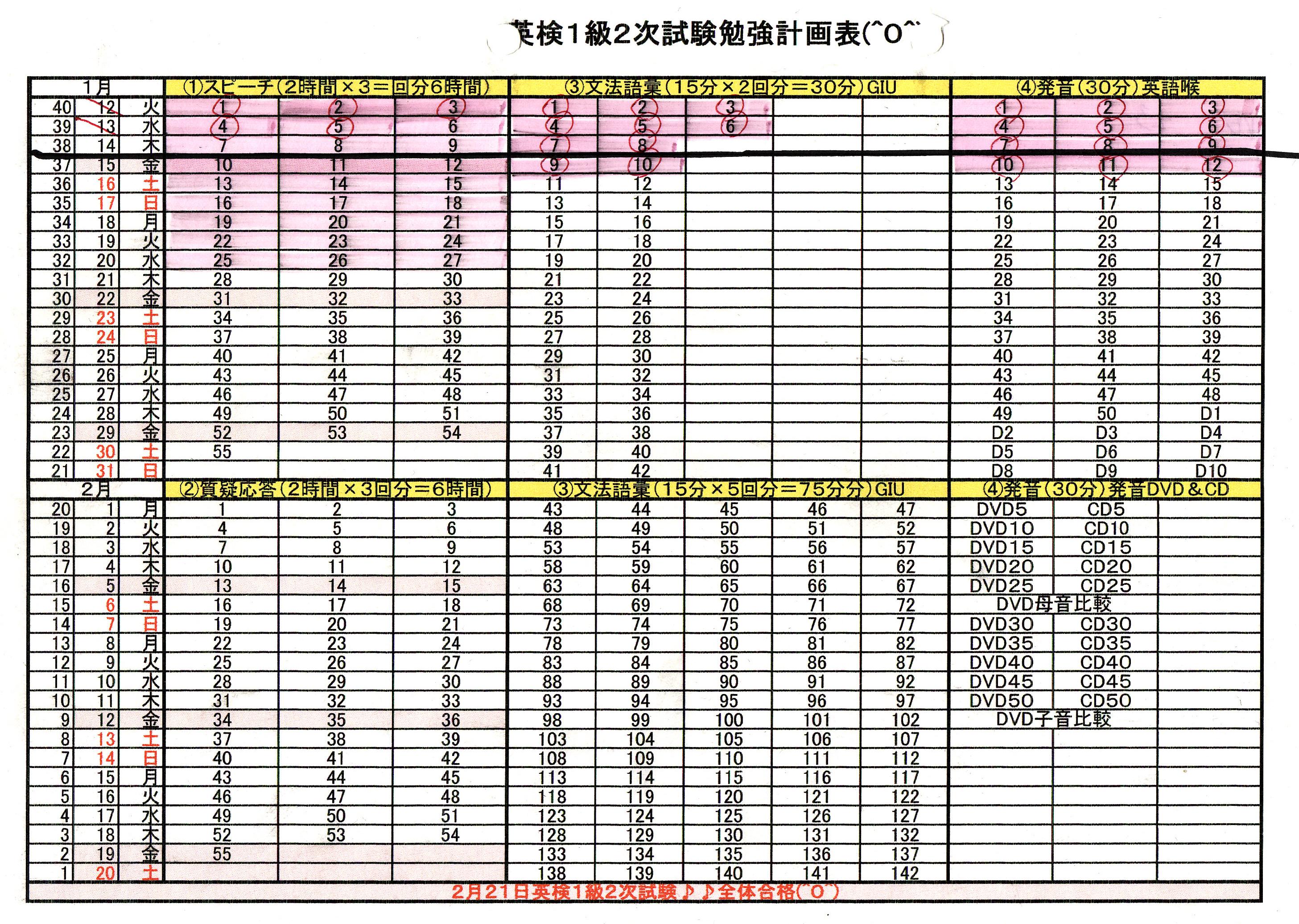 英検１級２次 8 学習計画 ひまわりの語学学習日記